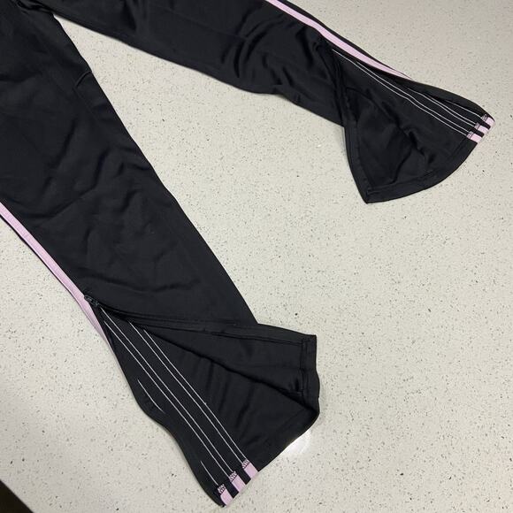Adidas Women’s Small & Tall Tiro 24 Soccer Track Pants, Black w Pink Stripes - Picture 3 of 9